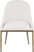 Ferro - Linen Textured Performance Fabric Upholstered Dining Side Chair - Cream / Brushed Gold - Simple Home Plus