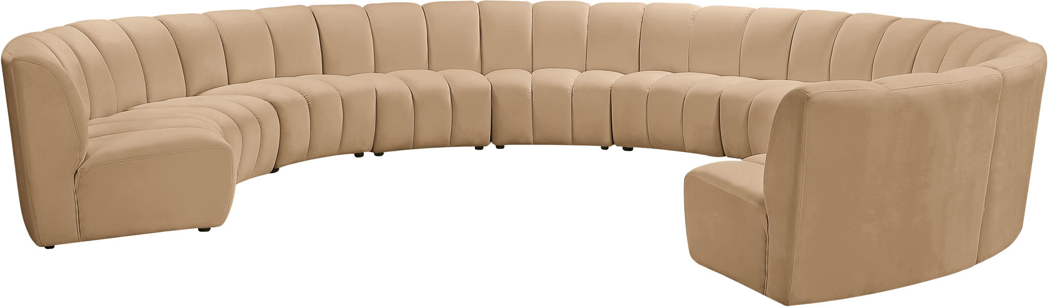 Infinity - 10 Piece Modular Sectional - Camel - Simple Home Plus