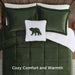 Alton - King Down Alternative Comforter Set - Green / Ivory - Simple Home Plus