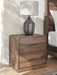 Fortlorn - Two Drawer Night Stand - Walnut Brown - Simple Home Plus