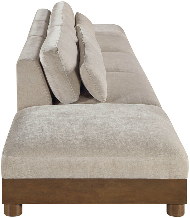 Turin - Chenille Fabric Upholstered Modular Sectional - Taupe - Simple Home Plus