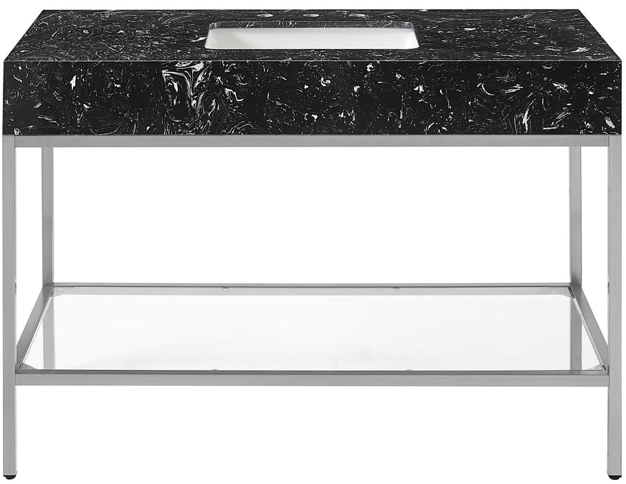 Marmo - Engineered Marble Bathroom Vanity With Chrome Base - Simple Home Plus