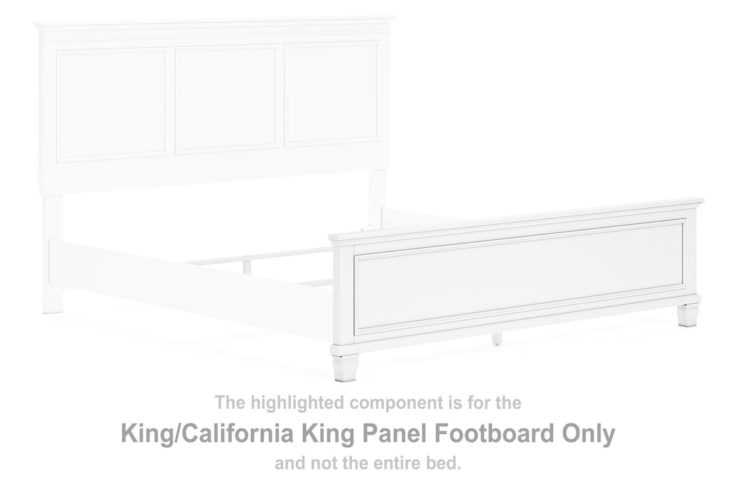 Fortman - King/Cal King Panel Footboard - White - Simple Home Plus