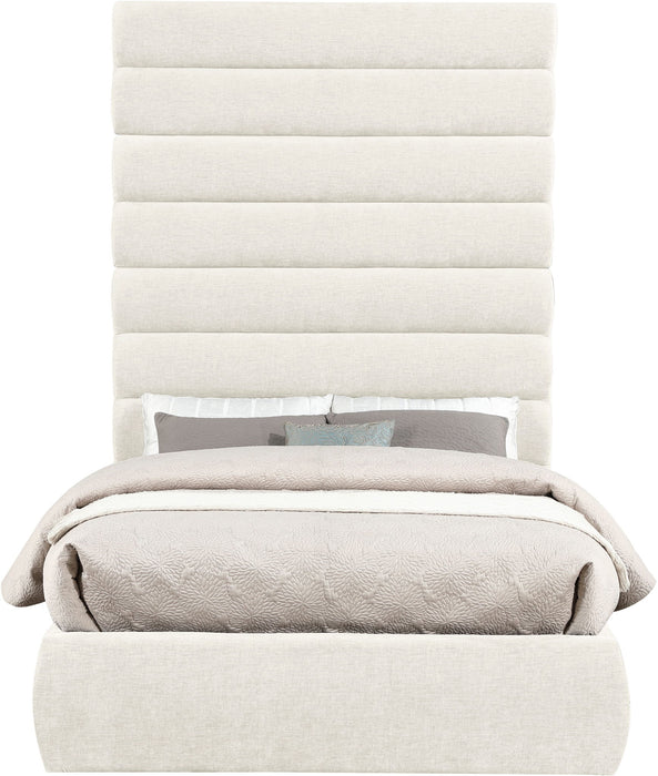 Adam - Chenille Fabric Bed With 89" Headboard - Simple Home Plus