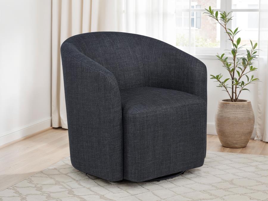 Mossbrook - Fabric Upholstered Swivel Accent Chair - Simple Home Plus