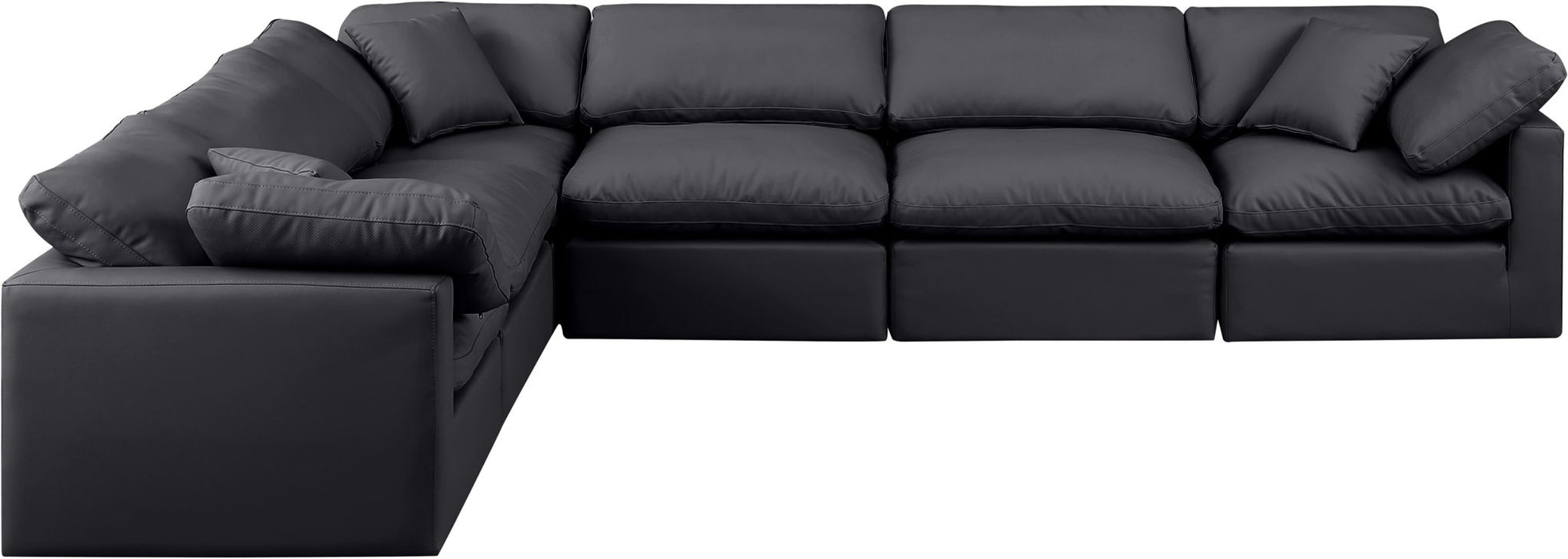 Indulge - Faux Leather 6 Piece Modular Corner Sectional - Simple Home Plus