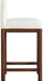 Conrad - Linen Counter Stool With Brown Legs - Simple Home Plus