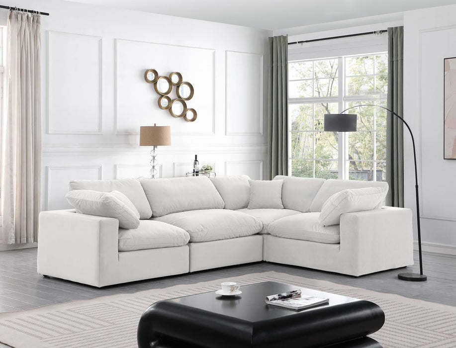 Comfy - 4 Piece Velvet Modular Sectional - Simple Home Plus
