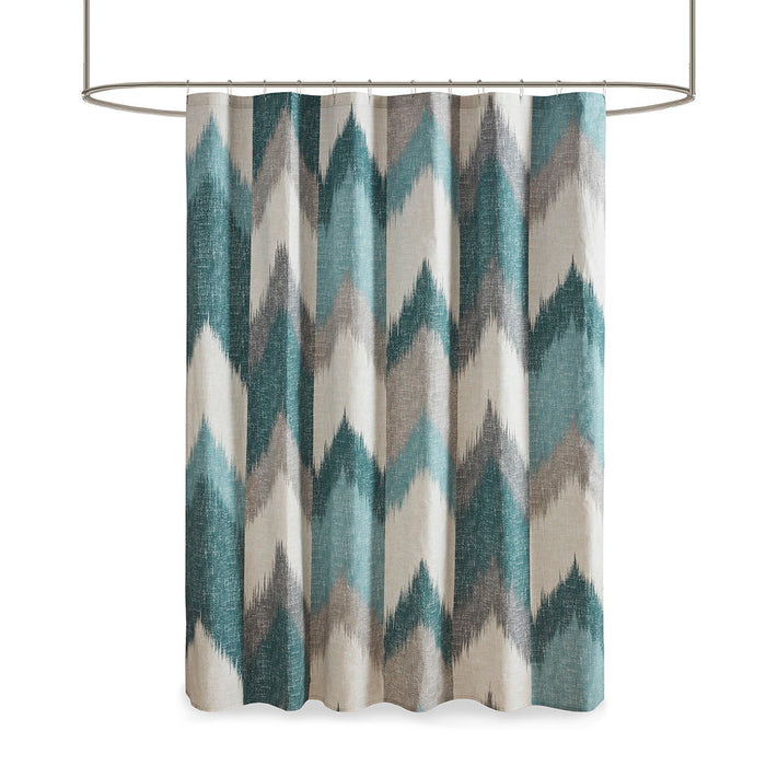 Alpine - Printed Shower Curtain - Aqua