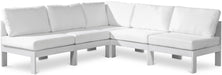 Nizuc - Outdoor Patio 5 Piece Modular Sectional With White Frame - Simple Home Plus