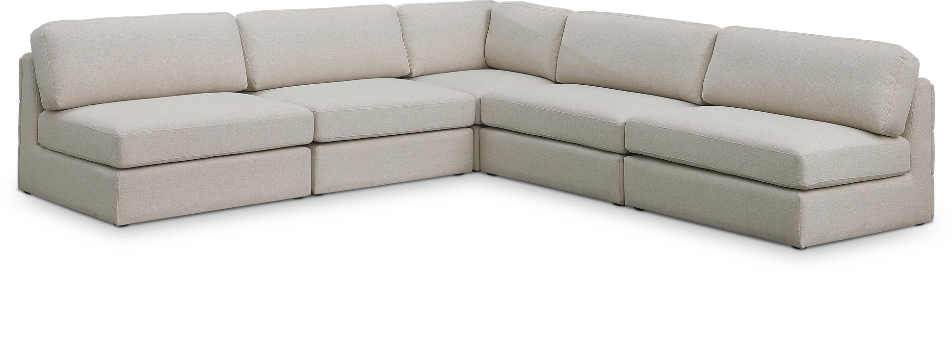 Beckham - 5 Piece Modular Corner Armless Sectional - Simple Home Plus
