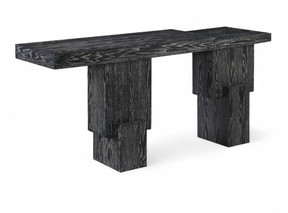 Anzio - Oak Veneer And Solid Wood Console Table - Simple Home Plus