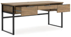 Montia - Home Office Desk, Desk Chair, Bookcase - Light Brown - Simple Home Plus