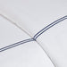 500 Thread Count Luxury - Full Sateen Embroidered Comforter Set - White / Navy - Simple Home Plus