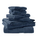 800GSM - 8 Piece Antimicrobial Towel Set - Dark Blue - Simple Home Plus
