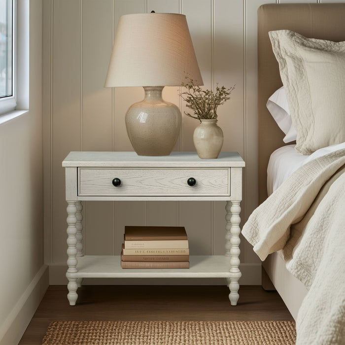 Beckett - Large Nightstand - Antique Cream - Simple Home Plus