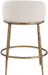 Ferro - Upholstered Counter Stool With Brushed Gold Base - Simple Home Plus