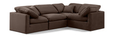 Indulge - Velvet 4 Piece Modular Corner Sectional - Simple Home Plus