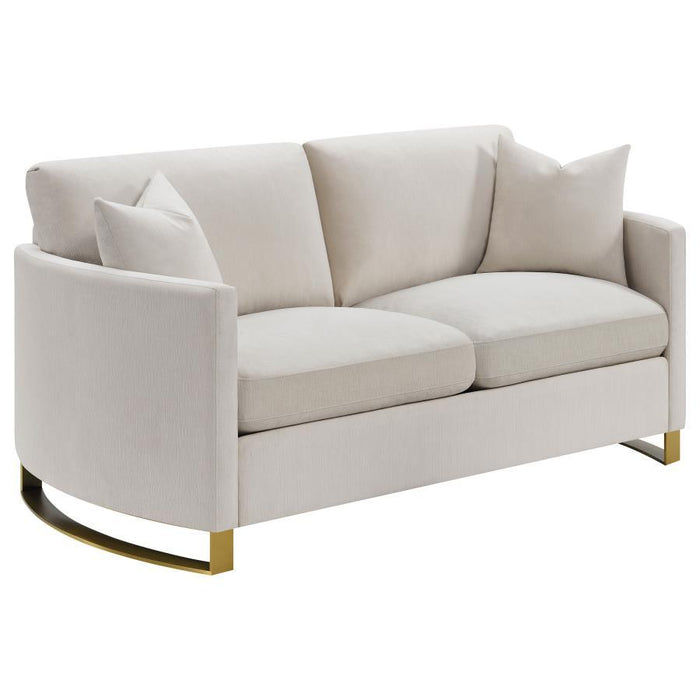 Corliss - Upholstered Arched Arm Loveseat - Simple Home Plus
