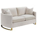 Corliss - Upholstered Arched Arm Loveseat - Simple Home Plus