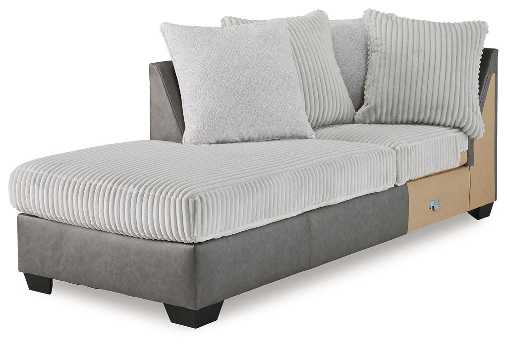 Clairette Court - Laf Corner Chaise - Alloy - Simple Home Plus