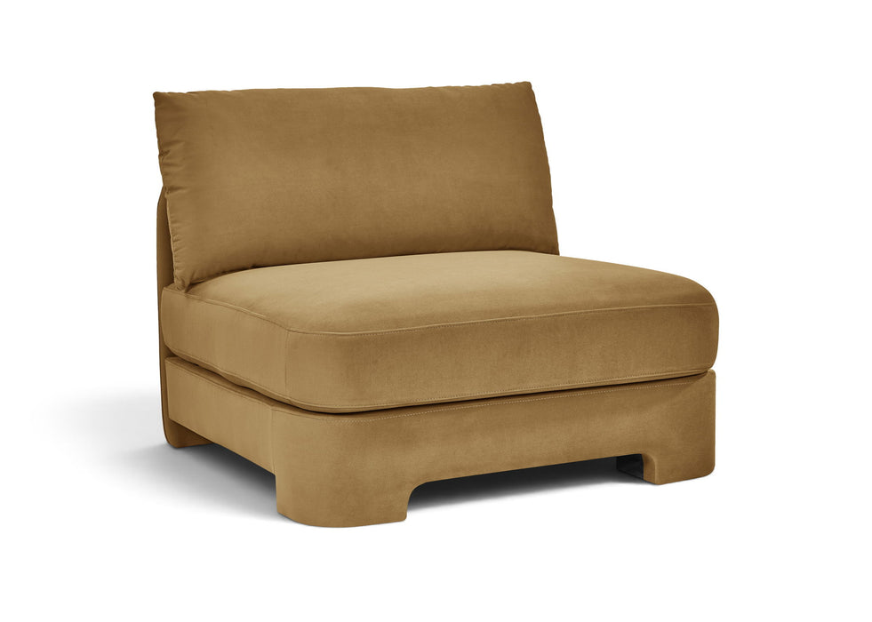 Hammond - Velvet Performance Fabric Upholstered Armless Chair - Simple Home Plus
