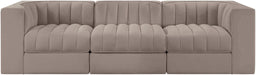 Rummi - Velvet Performance Fabric Upholstered 3 Piece Modular Sofa - Simple Home Plus