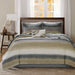 Saben - Queen Complete Reversible Coverlet And Sheet Set - Taupe - Simple Home Plus
