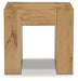 Bracken - Light Brown - Square End Table - Simple Home Plus