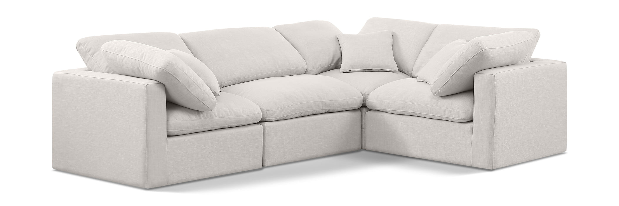 Indulge - Linen 4 Piece Modular Corner Sectional - Simple Home Plus