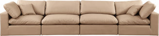 Comfy - Faux Leather Modular Sofa 4 Pieces - Tan - Simple Home Plus