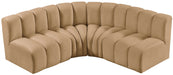 Arc - Velvet 4 Piece Corner Modular Sofa - Simple Home Plus