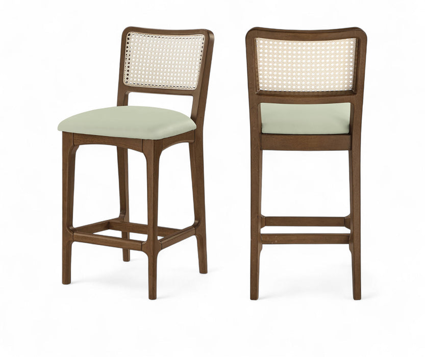 Atrium - Counter Stool With Brushed Brown Base (Set of 2) - Simple Home Plus