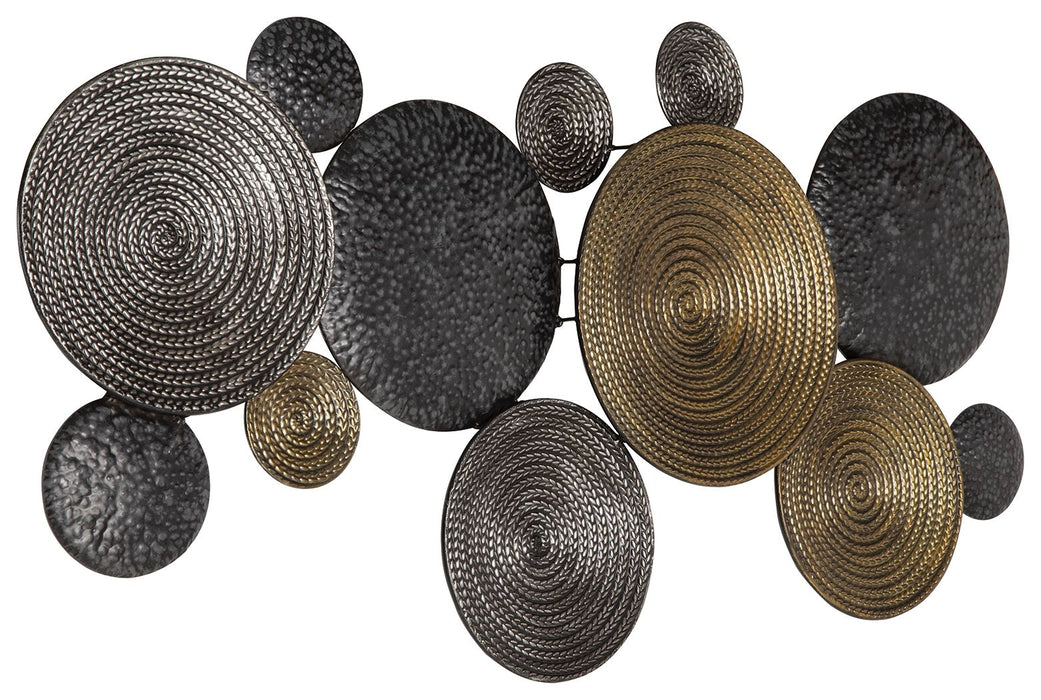 Emsley - Metallic / Black / Gray - Wall Decor - Simple Home Plus