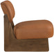 Vetra - Vegan Leather Upholstered Accent Chair With Brown Base - Simple Home Plus