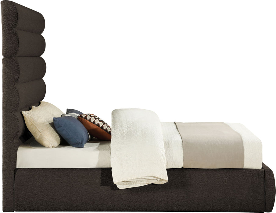Adam - Boucle Fabric Bed With 70.5" Headboard - Simple Home Plus