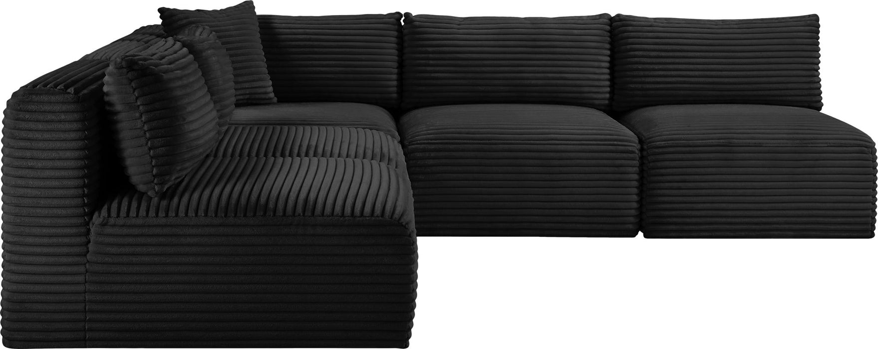 Shaggy - 5 Piece Modular Corner Armless Sectional - Simple Home Plus