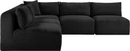Shaggy - 5 Piece Modular Corner Armless Sectional - Simple Home Plus
