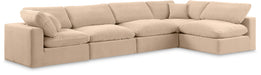 Comfy - 5 Piece Velvet Modular Sectional - Simple Home Plus