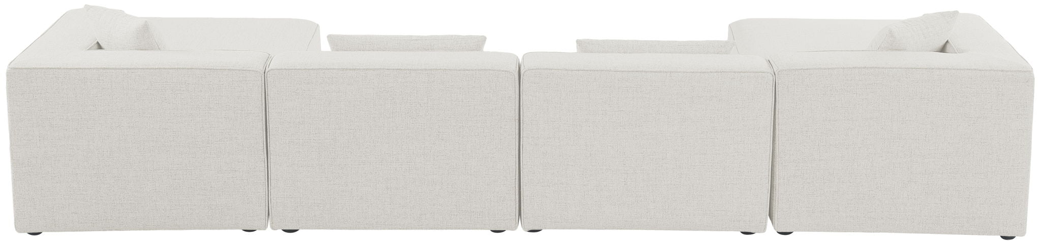 Cube - Linen 6 Piece Modular Double Chaise Sectional - Simple Home Plus