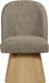 Marlowe - Linen Textured Fabric Upholstered Swivel Dining Side Chair - Stained Natural - Simple Home Plus