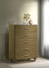 Amsbury - 5-Drawer Chest Of Drawers - Nutmeg - Simple Home Plus