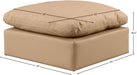 Indulge - Faux Leather Ottoman - Tan - Simple Home Plus