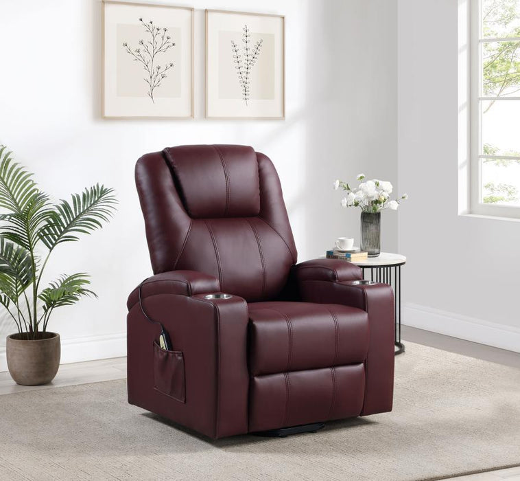 Armstrong - Upholstered Power Lift Massage Recliner - Simple Home Plus