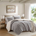 Riordan - Full/Queen Cable Knit Comforter Set - Gray - Simple Home Plus