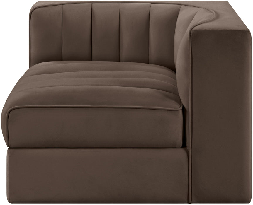 Rummi - Velvet Performance Fabric Upholstered Modular Corner Chair - Simple Home Plus