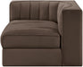 Rummi - Velvet Performance Fabric Upholstered Modular Corner Chair - Simple Home Plus