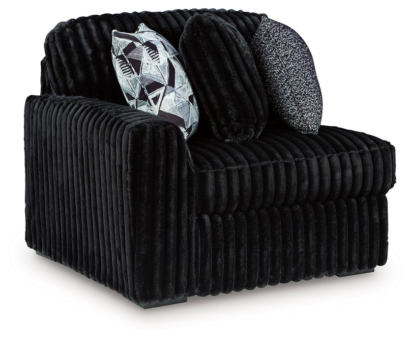 Midnight-Madness - LAF Corner Chair - Onyx - Simple Home Plus