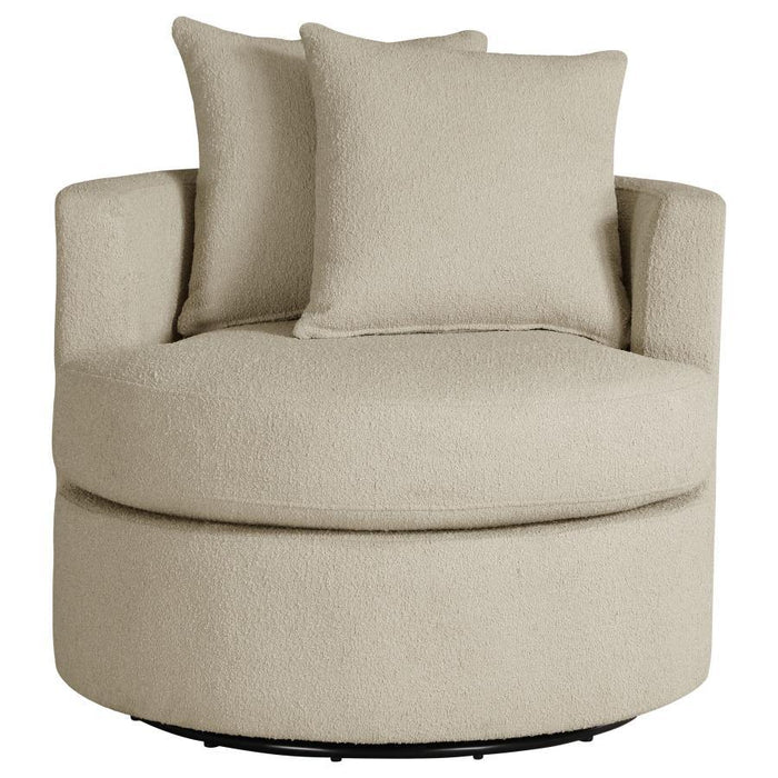 Debbie - Upholstered Swivel Accent Chair - Simple Home Plus