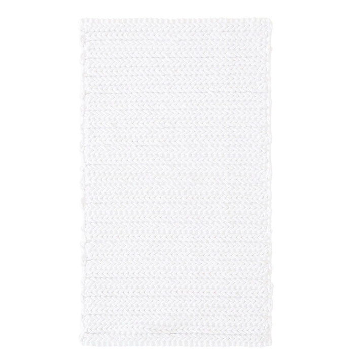 Lasso - 24" Chain Stitch Rug - White - Simple Home Plus